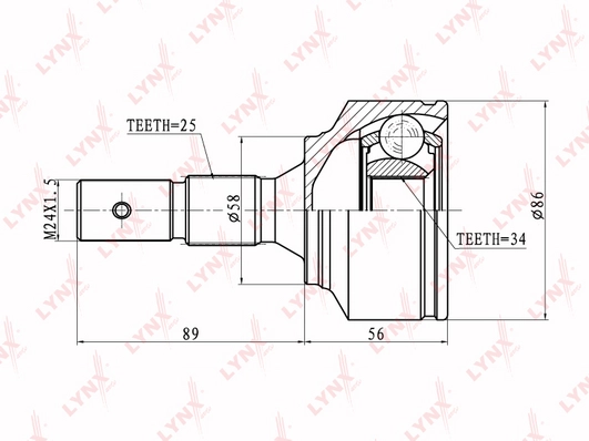 LYNXAUTO CO-2200 - ШРУС