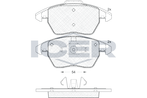 ICER 181637 - Тормозные колодки 