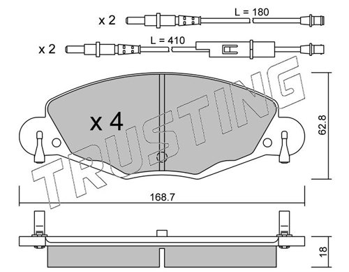 TRUSTING 341.0 - Тормозные колодки 