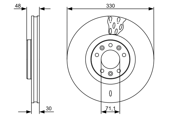 BOSCH 0 986 479 529 - Тормозные диски