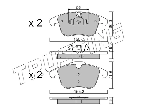 TRUSTING 691.5 - Тормозные колодки 