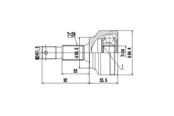 DYNAMATRIX DCV810052 - ШРУС