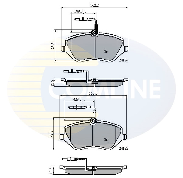 COMLINE CBP11251 - Комплект тормозных колодок, дисковый тормоз Comline