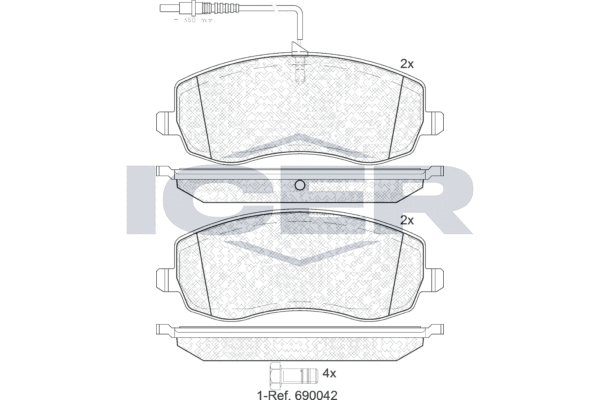 ICER 181912 - Тормозные колодки 