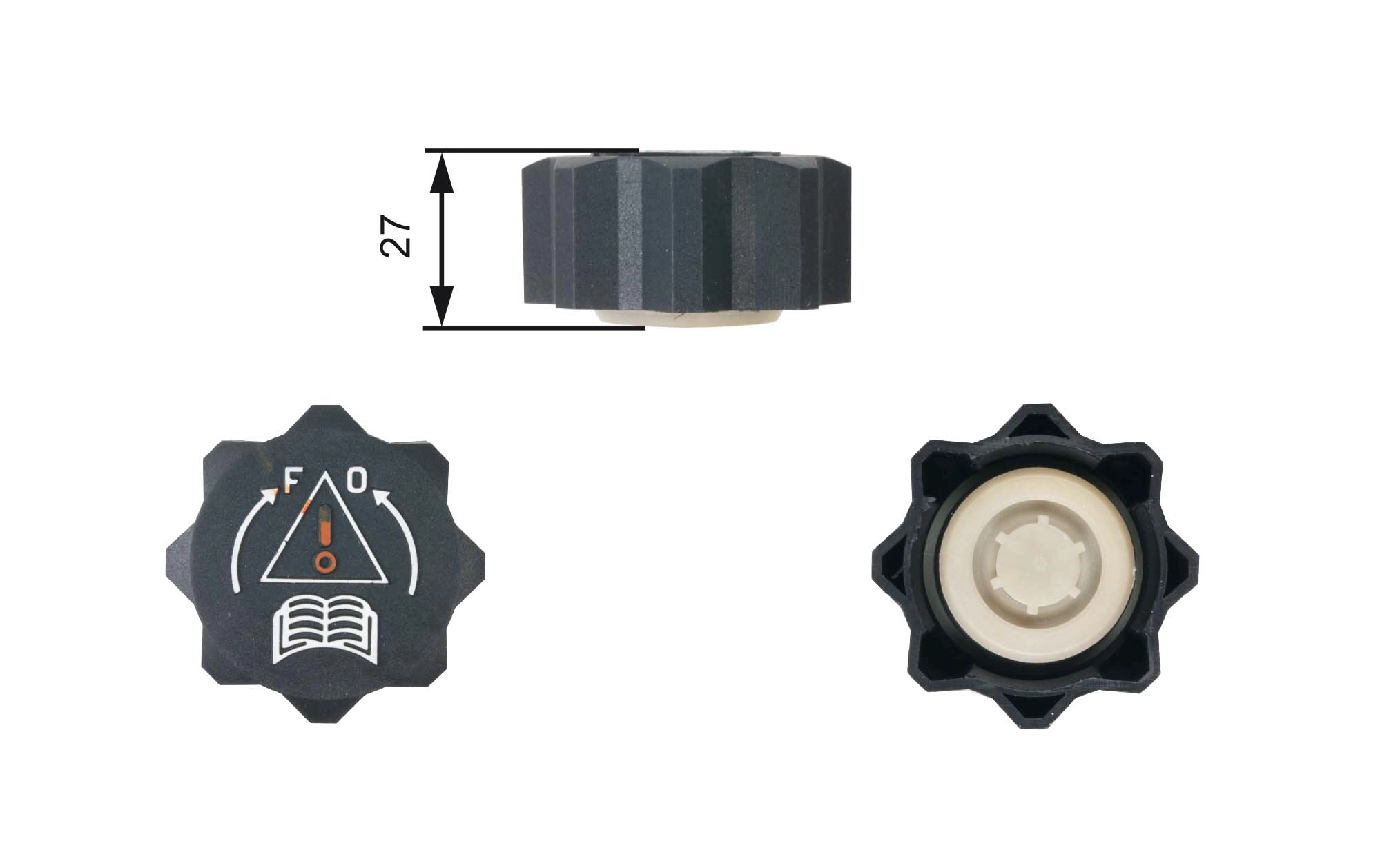 GATES RC210 - Крышка радиатора (расширительного бачка)