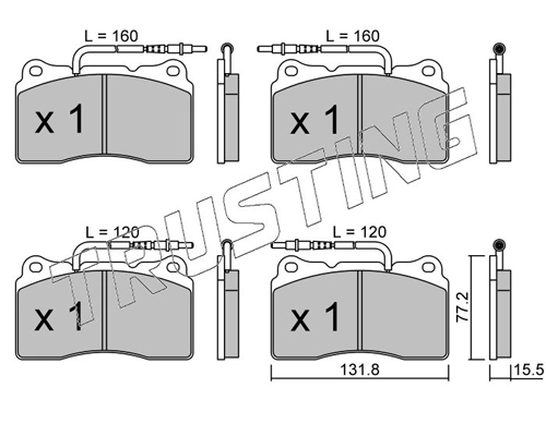 TRUSTING 297.3 - Тормозные колодки 