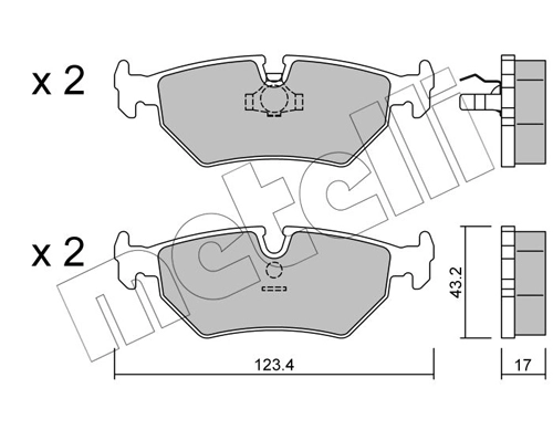 METELLI 22-0178-0 - Тормозные колодки 