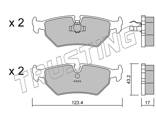 TRUSTING 182.0 - Тормозные колодки 