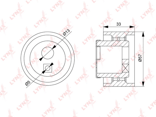 LYNXAUTO PB-1085 - Натяжной ролик ГРМ