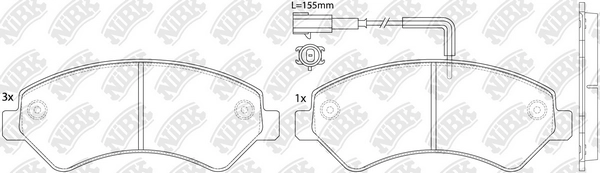 NIBK PN0516W - Тормозные колодки 