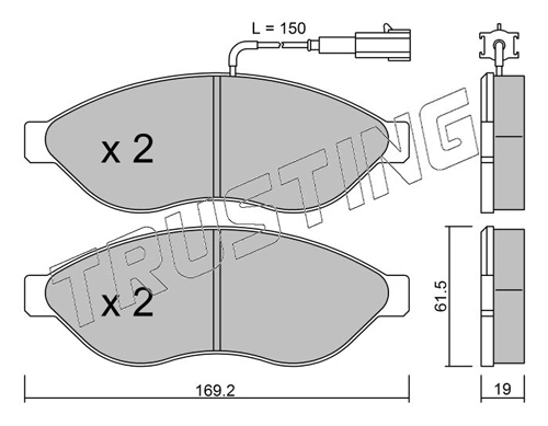 TRUSTING 724.1 - Тормозные колодки 