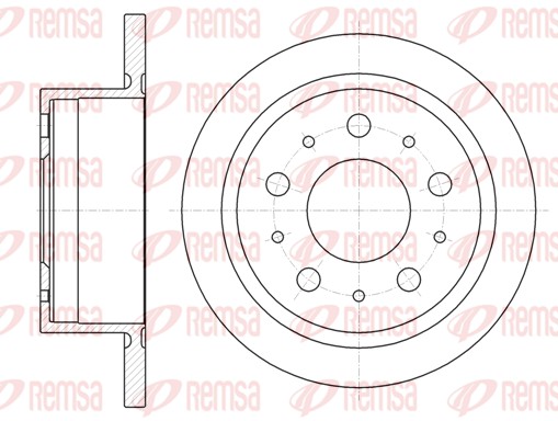 REMSA 61057.00 - Тормозные диски