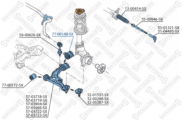 STELLOX 77-00149-SX - Сайлентблок
