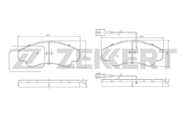 ZEKKERT BS-1459 - Тормозные колодки 