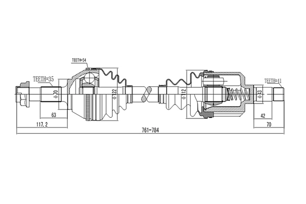 Приводной вал (полуось)