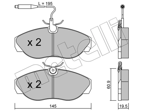 METELLI 22-0154-0 - Тормозные колодки 