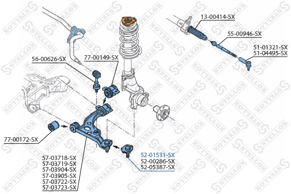 STELLOX 52-01531-SX - Шаровая опора