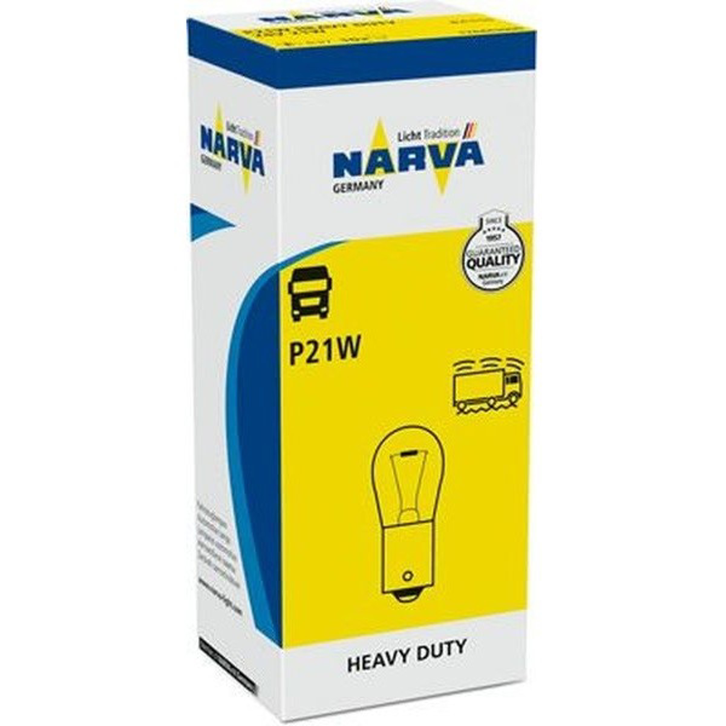 NARVA 17644hd - Лампа накаливания для грузовых автомобилей, 10шт в упаковке P21W 24V 21W BA15s (Высокая вибр