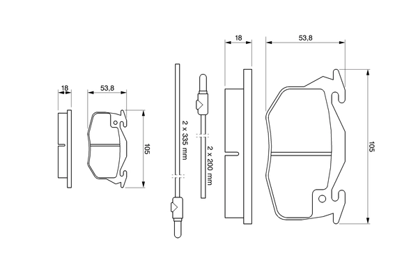 BOSCH 0 986 461 763 - Тормозные колодки 