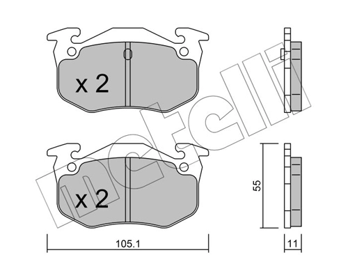 METELLI 22-0038-0 - Тормозные колодки 
