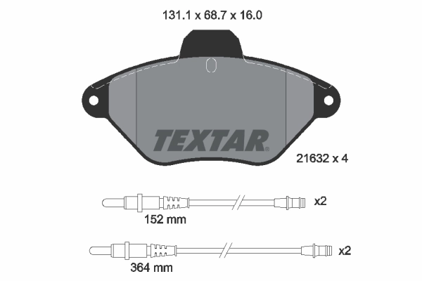 TEXTAR 2163201 - Тормозные колодки 
