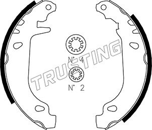 TRUSTING 022.032 - Барабанные колодки