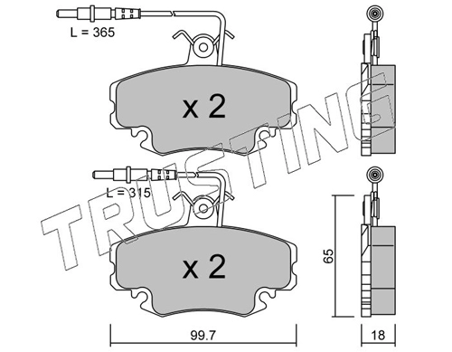 TRUSTING 034.1 - Тормозные колодки 