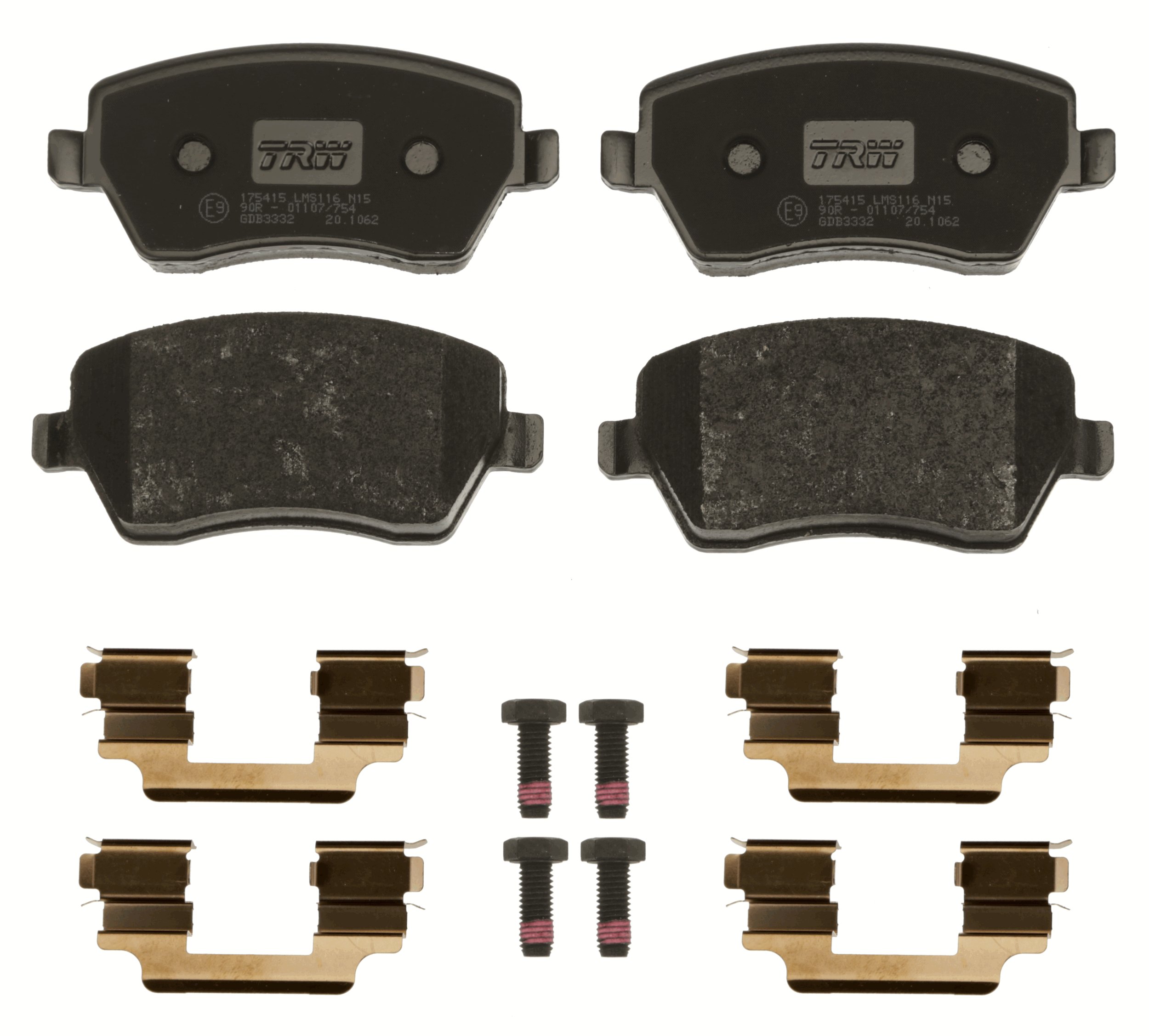TRW GDB3332 - Комплект тормозных колодок, дисковый тормоз COTEC