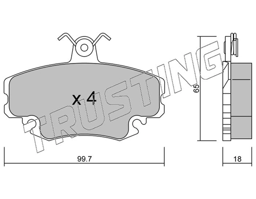 TRUSTING 122.0 - Тормозные колодки 