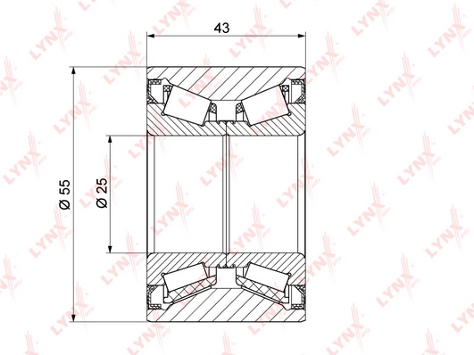 LYNXAUTO WB-1298 - Ступичный подшипник