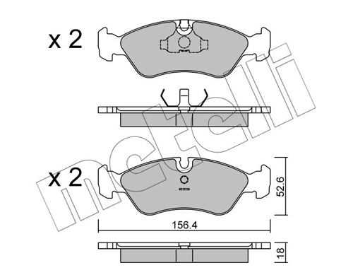 METELLI 22-0117-0 - Тормозные колодки 
