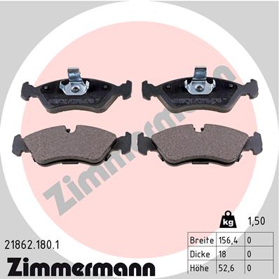 ZIMMERMANN 21862.180.1 - Тормозные колодки 