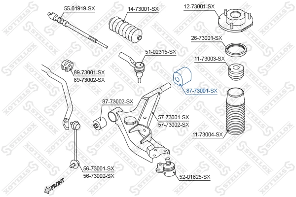 STELLOX 87-73001-SX - Сайлентблок