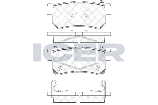 ICER 181646 - Тормозные колодки 