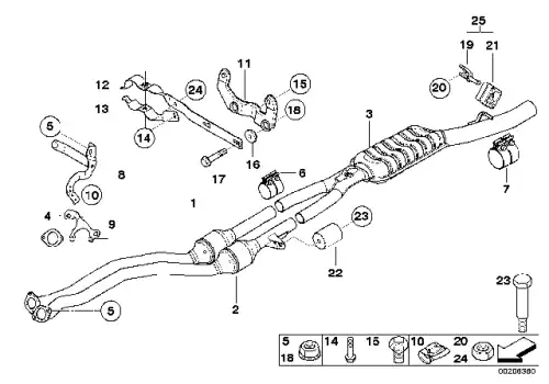 BMW 18307530972 - Гайка шестигранная !M10 \BMW 5' E60, LCI, E61, F10, F11, F18, 6' E63, E64, 7' E65, E66,