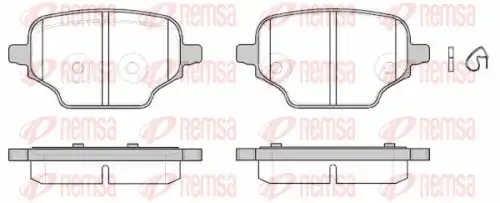REMSA 183700 - Колодки тормозные дисковые, комплект