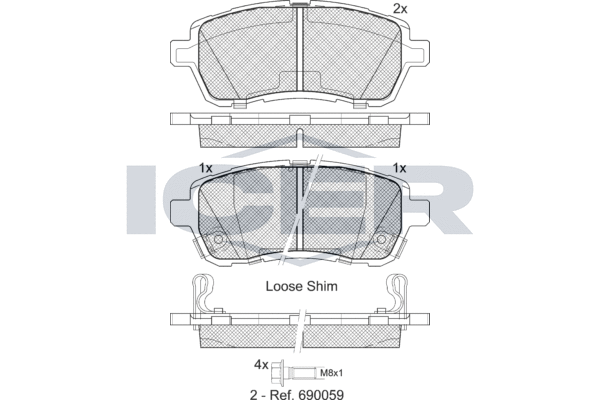 ICER 181881 - Тормозные колодки 