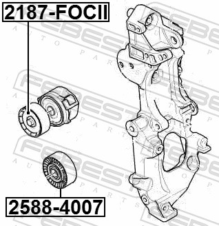 FEBEST 2187-FOCII - Натяжной ролик