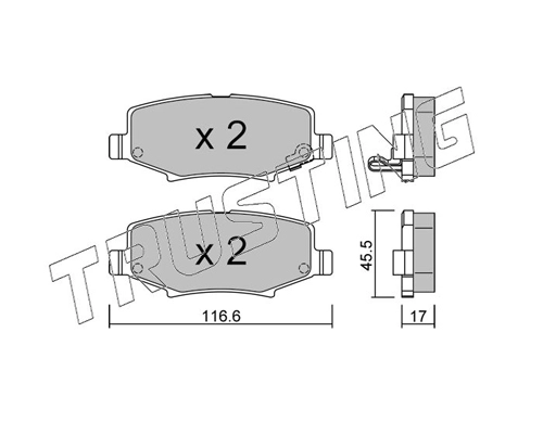 TRUSTING 880.0 - Тормозные колодки 
