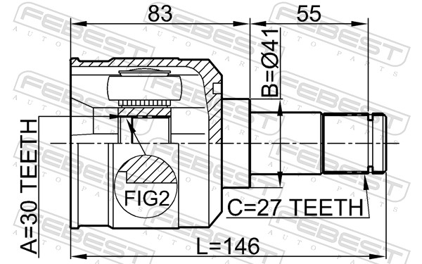 FEBEST 0411-EAUSA - ШРУС