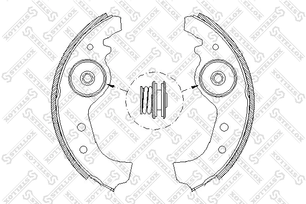 STELLOX 026 101-SX - Барабанные колодки
