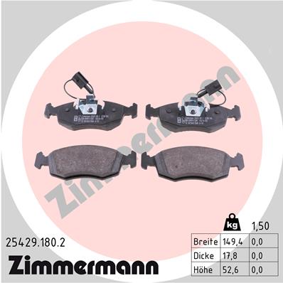 ZIMMERMANN 25429.180.2 - Тормозные колодки 