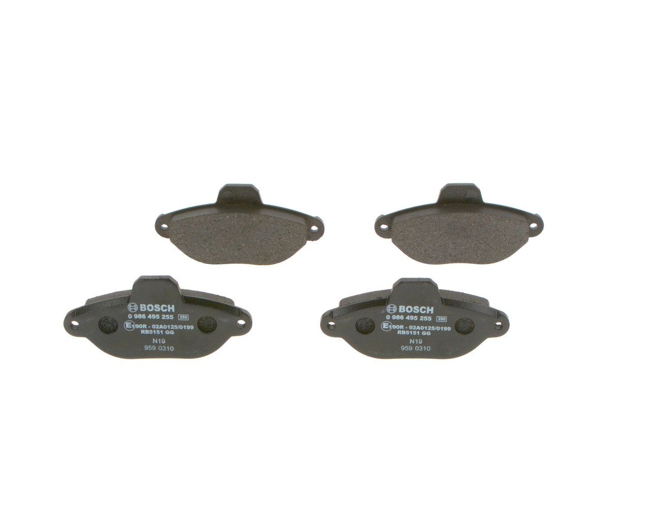 BOSCH 0 986 495 255 - Тормозные колодки 