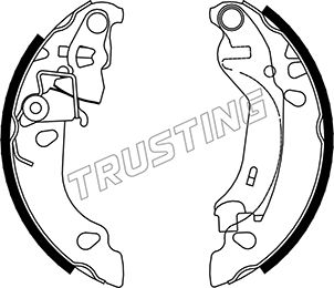 TRUSTING 034.107 - Барабанные колодки