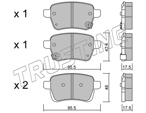 TRUSTING 1036.0 - Тормозные колодки 