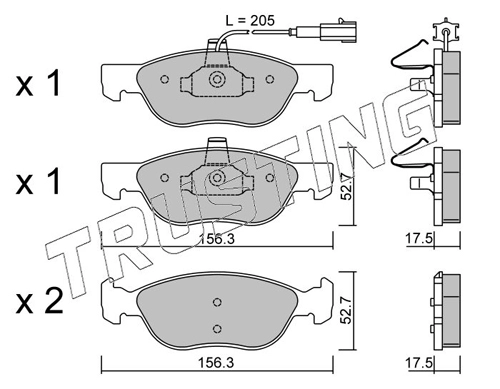 TRUSTING 084.0 - Тормозные колодки 