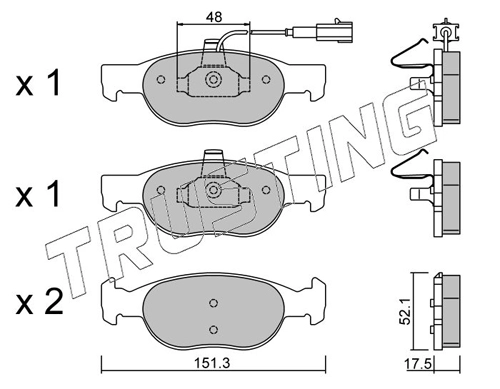 TRUSTING 081.0 - Тормозные колодки 