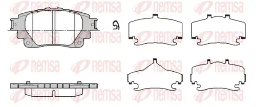 REMSA 187100 - колодки торм. дисковые ! задн. PCA187100, 26245 104x48x15 \TOYOTA YARIS CROSS 1.5 20>