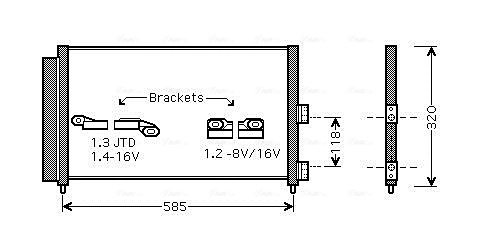 AVA QUALITY COOLING FT5289D - Радиатор кондиционера