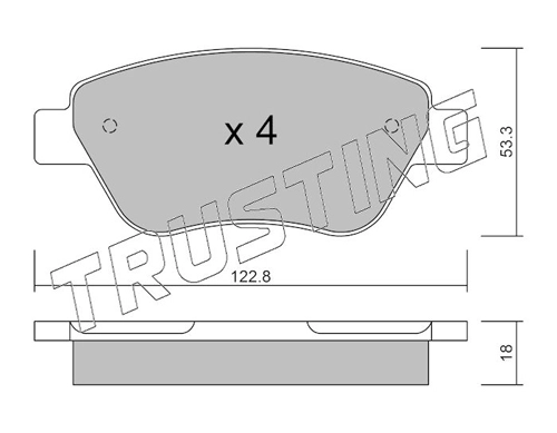 TRUSTING 330.1 - Тормозные колодки 